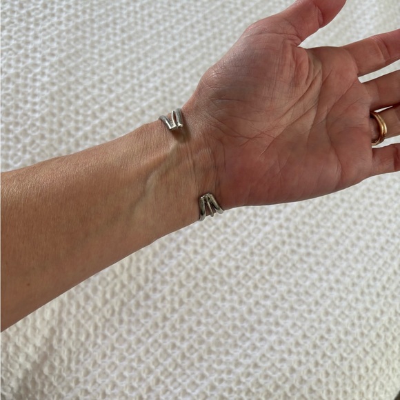 Vintage Mexican Silver Abalone Cuff Bracelet - Picture 8 of 10